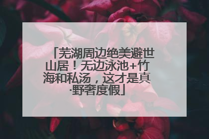 芜湖周边绝美避世山居！无边泳池+竹海和私汤，这才是真·野奢度假