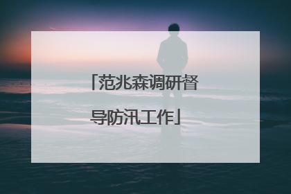 范兆森调研督导防汛工作