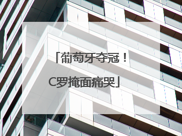 葡萄牙夺冠！C罗掩面痛哭