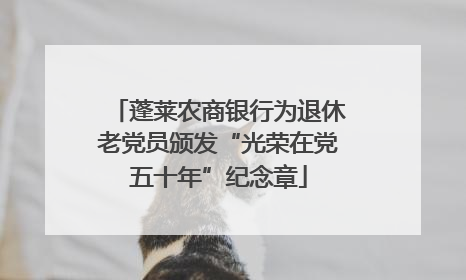 蓬莱农商银行为退休老党员颁发“光荣在党五十年”纪念章