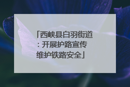 西峡县白羽街道：开展护路宣传 维护铁路安全