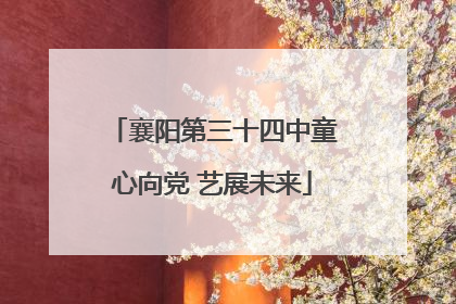 襄阳第三十四中童心向党 艺展未来