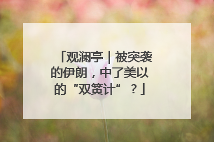 观澜亭｜被突袭的伊朗，中了美以的“双簧计”？