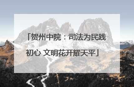 贺州中院：司法为民践初心 文明花开耀天平