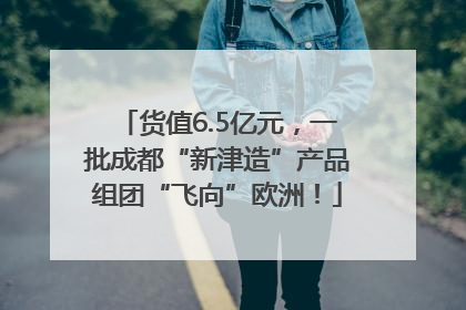 货值6.5亿元，一批成都“新津造”产品组团“飞向”欧洲！