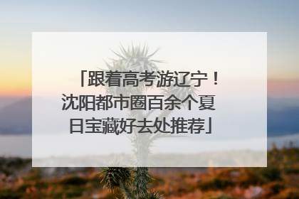 跟着高考游辽宁！沈阳都市圈百余个夏日宝藏好去处推荐