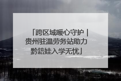 跨区域暖心守护｜贵州驻温劳务站助力黔籍娃入学无忧