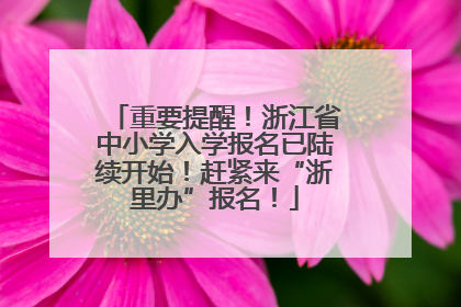 重要提醒！浙江省中小学入学报名已陆续开始！赶紧来“浙里办”报名！