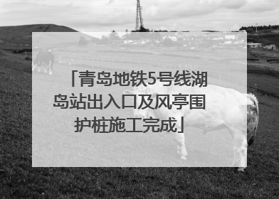 青岛地铁5号线湖岛站出入口及风亭围护桩施工完成
