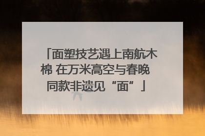 面塑技艺遇上南航木棉 在万米高空与春晚同款非遗见“面”