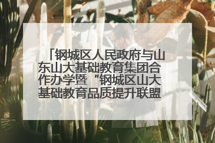 钢城区人民政府与山东山大基础教育集团合作办学暨“钢城区山大基础教育品质提升联盟”签约揭牌活动举行
