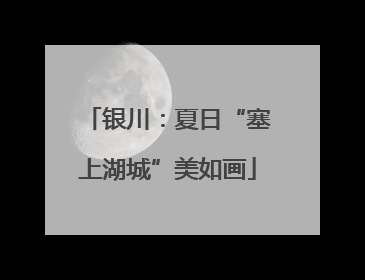 银川：夏日“塞上湖城”美如画