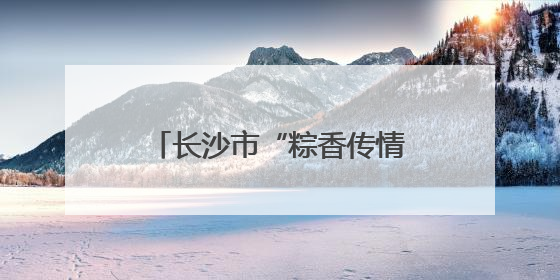 长沙市“粽香传情志愿暖心”端午节主题活动成功举办