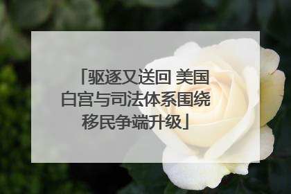 驱逐又送回 美国白宫与司法体系围绕移民争端升级