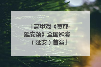 高甲戏《莫耶·延安颂》全国巡演（延安）首演