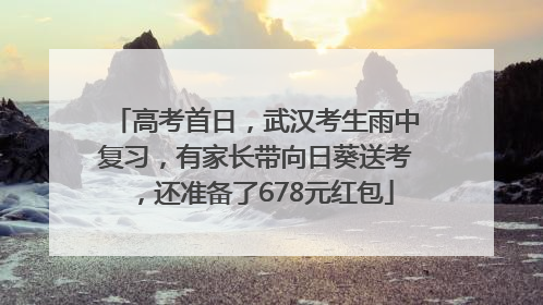高考首日，武汉考生雨中复习，有家长带向日葵送考，还准备了678元红包