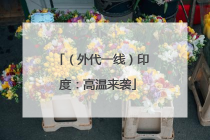 （外代一线）印度：高温来袭