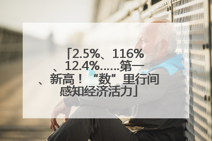 2.5%、116%、12.4%……第一、新高！“数”里行间感知经济活力