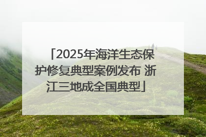 2025年海洋生态保护修复典型案例发布 浙江三地成全国典型