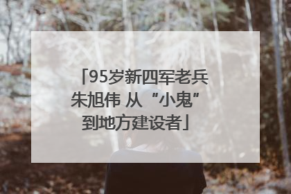 95岁新四军老兵朱旭伟 从“小鬼”到地方建设者